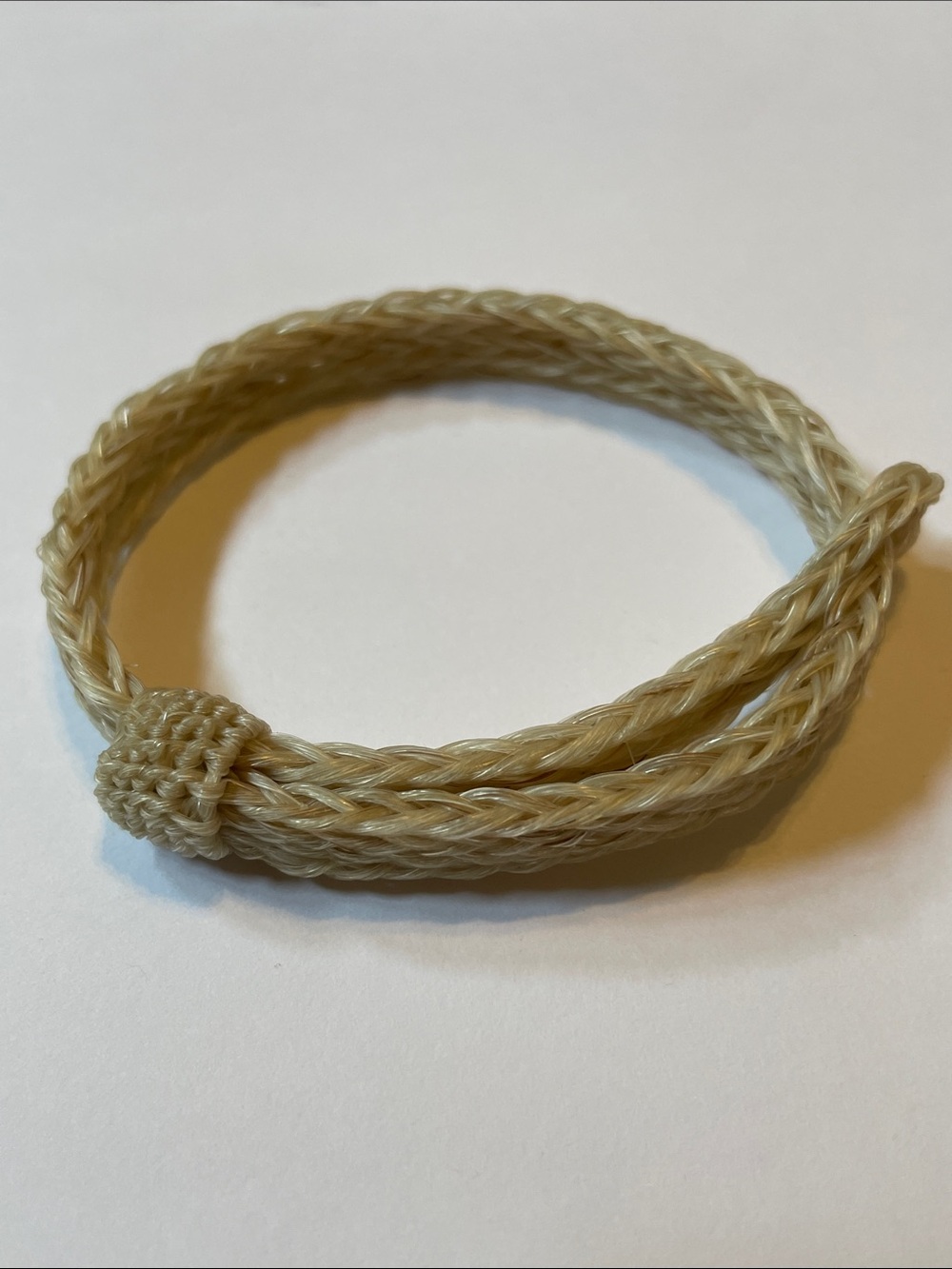 Braided Knot Palomino Horse Mane Bracelet in Blonde